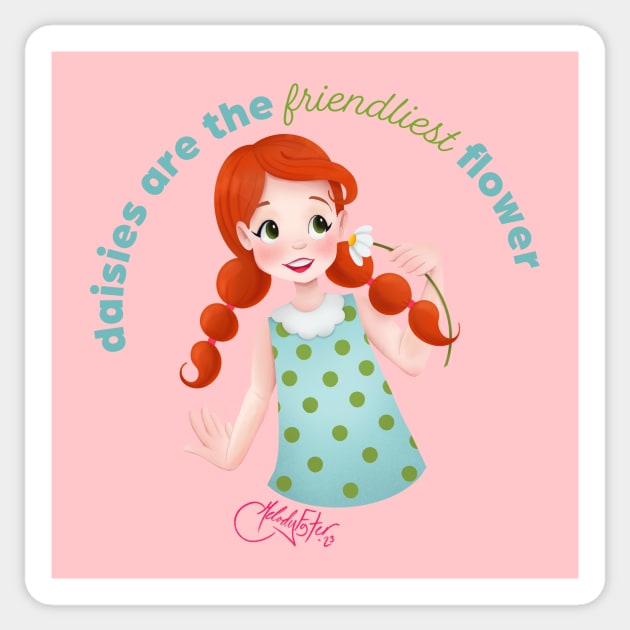 Daisies Are The Friendliest Flower Sticker by LunarFox